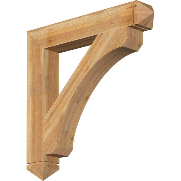 Ekena Millwork Legacy Arts & Crafts Rough Sawn Bracket, Western Red Cedar, 6"W x 40"D x 40"H BKT06X40X40LEC03RWR - main
